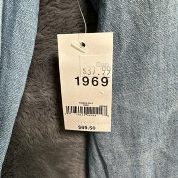 Gap 1969 Denim Shirt Dress‎ Women's Size 2 Long Sleeve Button Down Belted - Picture 3 of 13